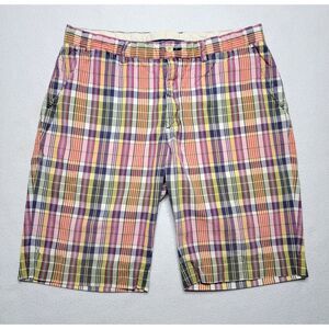Vintage Polo Ralph Lauren Chino Shorts Men's‎ 35 Multicolor Plaid Preppy